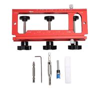 Fockety Plantilla de Bisagra de Puerta, Kit de Bisagra Ajustable de Aleación de Aluminio, Plantilla de Enrutador para Bisagras de 2.5 a 5 Pulgadas de Longitud y Tipos Cuadrados