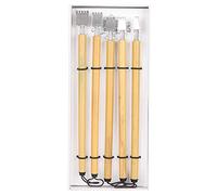 Fockety - Pluma de caligrafía, material de bambú natural 5 piezas de suministros escolares pluma de remojo, kit de pintura de dibujo para artistas(Parallel line pen nib set)