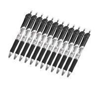 Fockety Pluma de Prensa, Punta Importada, Tapa de Moda, Pluma de Gel Duradera, Suministro Estacionario de 0,5 Mm para Trabajadores de Oficina, Juego de 12 Piezas (BLACK)