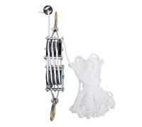 Fockety Polea para polipasto de cable, polipasto de alta resistencia con carga de trabajo de 2200 lb, relación de 8:1, potencia elevación descendente, suspensión polea que ahorra mano