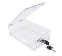 Fockety Protector de Termostato, Lámina Acrílica Transparente que No Cambia de Color Caja de Bloqueo de Termostato de Fácil Instalación 18 X 10 X 5 Cm Protector de Caja Transparente
