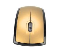 Fockety Ratón Inalámbrico Plegable, 2.4g Mouse de Computadora Portátil Ergonómico con Interruptor de Apagado Magnético, para Portátil PC Wins7 Vista Travel (Gold)