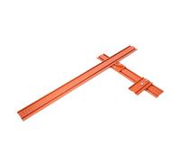 Fockety Regla de aluminio para cercas, riel de posicionamiento ajustable de 90 grados con bolsa de almacenamiento. Marcas precisas de 35 cm y 65 cm. Regla de medición para cortar