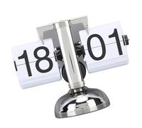 Fockety Reloj Abatible, Reloj de Escrito Abatible Retro, de Engranje -Interno a PILAS CON NÚMEROS GRANDES para La Decoración de Declaración Del Hogar, La Oficina, La Escuela y El Hotel (Página blanca)