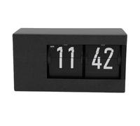 Fockety Reloj de Escritorio Plegable, Reloj Mecánico de Calendario Plegable con Números Grandes, Alimentado por Pilas y con Engranajes Internos, Digital Retro (Black)