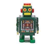 Fockety Robot Vintage, Wind Up Robots Party Favors Decorations Fillers de Canasta de Pascua, Rellenos de Calcetines, Juguetes Novedosos Clásicos de Primavera de Primavera para (Green)