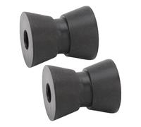 Fockety Rodillo de Remolque de 2 Piezas de Bote, 1.5 X 1.9 Pulgadas Conjunto de Rodillo Antiinformador de Nylon con Orificio de 13.5 Mm, para Yate, Marino, Lancha de Motor (Negro)