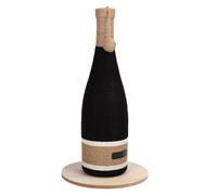 Fockety Scratcher de Gato, Poste de la Forma de la Botella de Vino con Taza de Succión y Cuerda de Cáñamo, Juguete de Molienda de Gato de Tablero Plano Multifuncional para Gatitos de