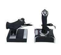 Fockety Simulador de Vuelo Joystick, Sistemas de Simulación de Vuelo Joystick & Throttle con Vibración, Acelerador de Vuelo y Joystick Flight Simulator Controlador de Juego