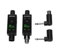 Fockety sistemas de micrófono inalámbrico, transmisor y receptor XLR inalámbrico de 2,4 GHz, 24 bits, 48 kHz, batería de 8 horas, alcance de 50m, adaptador de micrófono recargable (1 por 1)