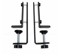 Fockety Soporte de Fijación para Tablero Perforado, 2 piezas. Abrazadera de Escritorio Ajustable para Tablero Perforado, Soporte de Montaje Engrosado para (Par de soportes fijos negros para