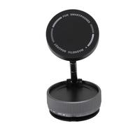 Fockety Soporte de Teléfono Magnético de Vacío, Soporte de Teléfono Ajustable Giratorio de 360 Grados con Taza de Succión Fuerte, Portavasos para Automóvil (Black)