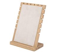 Fockety Soporte para Collar, Expositor de Joyas de Madera, para Arete Colgante para Pulsera con Collar(Beige)