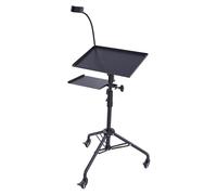 Fockety Soporte para proyector, altura ajustable 71 a 130 cm, trípode para proyector con ruedas y soporte para teléfono, ideal para oficina, hogar, escenario, estudio y soportes música