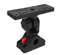 Fockety Soporte para sonda de Pesca, Placa de Montaje Universal con rotación de 360 Grados, Base de Montaje para sonda de Pesca electrónica Marina para Barcos, Kayak (Negro)