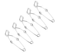 Fockety Soporte para Tubos de Ensayo de Acero Resistente, Paquete de 5 Clips para Pruebas de Experimentos de Laboratorio, Sujeta de Forma Segura los Tubos de Ensayo, para Experimentos de Química