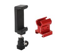 Fockety Soporte Universal para teléfono Traxxas TX TQi, Soporte Estable y Ajustable para transmisor, Base de Metal de aleación de Aluminio para teléfonos de más de 5,5 Pulgadas (Rojo)