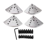 Fockety STEP Jaws, 5 Pulgadas de Torno Plano de Chucks, 45 Acero Madera de Madera Chuck Jaws con Llave Hexagonal para Tolillas Estándar Máquinas de Fresadoras
