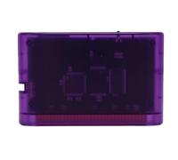Fockety Tarjeta de Juego 4000 en 1, Cartucho de Juego ABS con Tarjeta de Almacenamiento de 8 GB de hasta 32 GB, para Consolas de Juegos MD1 MD2 MD3 CD X 32X Mega Drive/Master (Púrpura transparente)