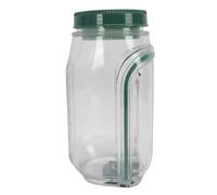 Fockety Tarro de Ensalada de Plástico, Contenedor de Ensalada Abierto Lateral de 1000 Ml, Contenedor de Tarro de Ensalada Reutilizable de Capas Verticales con Compartimento para