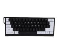Fockety Teclado con Cable de 61 Teclas, retroiluminación RGB, Tacto mecánico, Teclado Compacto para computadora con Teclas ergonómicas e iluminación Multicolor, Ideal para iOS (Blanco Negro)