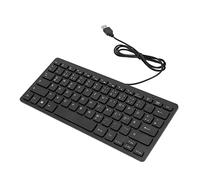 Fockety Teclado USB, Duradero, Silencioso, con Cable, 78 Teclas, Teclado de Escritorio Delgado con Lenguaje Pequeño para Uso General en la Oficina, el Hogar, la Computadora Portátil (Alemán)