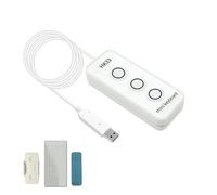 Fockety Teclado USB programable de 3 Teclas, Personalizable, con impresión de Cadenas de ratón, atajos Multimedia, Puntos Braille, para Gaming, Oficina y Dispositivos industriales (HK33ubm Negro)