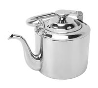 Fockety Théière de table, théière en acier inoxydable 304, bouilloire portable à large ouverture avec poignée ergonomique et infuseur amovible pour gaz et électricité (1.5L)