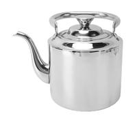 Fockety Théière de table, théière en acier inoxydable 304, bouilloire portable à large ouverture avec poignée ergonomique et infuseur amovible pour gaz et électricité (2L)