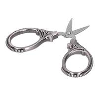 Fockety Tijeras de Sastre para Bordar Hilos Fabricadas en Acero Inoxidable, Perfectas para Dar Forma a las Cejas y Coser en casa. (Plata Negro)