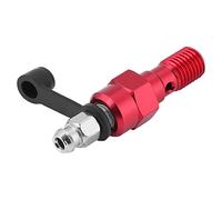Fockety Tornillo Banjo M10 X 1,0 Mm de Aluminio Duradero/tornillo de Purga de Sujetador para Pinza de Freno de Motocicleta con Tapa Antipolvo para una Fácil Instalación (rojo)