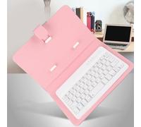 Fockety Universal Keyboard Case Stand For iOS Phones High Performance Premium PU Leather Diseño de Folio a Prueba de Choque (Pink)