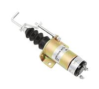 Fockety Válvula solenoide de Cierre de Combustible, DC12V Válvula solenoide de Cierre Compatible con Motor Lister Peter, 366-07197, SA-3405T, Fuel Shut Off Stop Solenoid