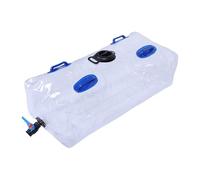 Fockety Vejiga de Almacenamiento de Agua de 30 Galones, Tanque de Agua de PVC Transparente Plegable Portátil con Asa, Bolsa de Agua de Gran Capacidad para Camping