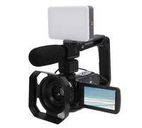 Fockety Videocámara con Cámara de Vídeo 8K, Cámara de Vlogging WiFi HD de 64MP con Zoom Digital de 18x, Visión Nocturna por Infrarrojos, Pantalla Táctil de 3", Tarjeta de 32GB