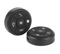 Fockety Volumen de Dirección del Automóvil Controlador de Volumen Inalámbrico Interruptor de Botón ABS Premium para Música de DVD GPS, Se Adapta a Todos los Modelos, un Conjunto Negro de 2