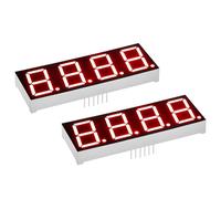 FOCMKEAS 2 tubos digitales de pantalla LED de 20,3 mm, 12 pines, 4 bits, 7 segmentos, 71,9 x 26 x 9 mm, tubo digital de ánodo común para dispositivos electrónicos, rojo