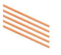 FOCMKEAS 5 varillas de fibra óptica de 0,75 mm x 20 cm, flexible PMMA para arco de fibra óptica de repuesto para arma de fuego, tiro con arco, filamento de mira de tirachinas (naranja)