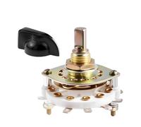 FOCMKEAS KCZ - Interruptor de banda giratorio 4P4T 4 polos, 4 posiciones, 4 posiciones, 2 interruptores de banda de onda de cubierta con perilla para TV, radio, dispositivo electrónico