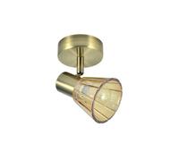 Foco 1 luz metal color dorado serie cooper 13cm