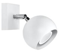 Foco Blanco Redondo GU10 Ø15cm Pequeño Diseño Retro Lámpara De Pared FAVONIA