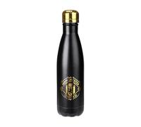 FOCO Botella de agua reutilizable con licencia oficial del Manchester United FC, color negro y dorado, 500 ml
