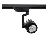 LEDKIA LIGHTING - Foco Carril LED Monofásico 30W | Luz Versátil para Espacios Comerciales | Tecnología COB 80lm/W | Fácil Instalación | 4000K, Negro, Aluminio