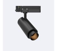 Foco Carril LED Trifásico 20W Fasano Cilindro Regulable Negro