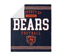 Foco Chicago Bears NFL Team Property of Sherpa Fleece Blanket