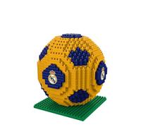 FOCO con Licencia Oficial Real Madrid CF Modelo de balón de fútbol BRXLZ para Construir con Bloques 3D en el Color Alternativo del Equipo