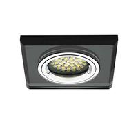 Foco cuadrado Kanlux, Focos Empotrables, Vidrio, Negro, 230 V, GU10