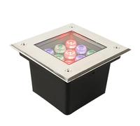 Foco Cuadrado para Exteriores-Lámpara empotrada enterrada,Foco de Acero Inoxidable Impermeable IP67,luz de Suelo de bajo Voltaje de 12 V CA,para terrazas,Jardines y Caminos