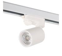 Foco de Carril Trifásico 10W COB Regulable Flicker Free Blanco 2700ºK [1916-TL-10W-T-WW] | Kimera