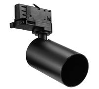 Foco de carril trifásico ST-59 Negro | Casquillo GU10 | Giratorio y rotativo | Aluminio | Para LED de hasta 10 W | Uso interior
